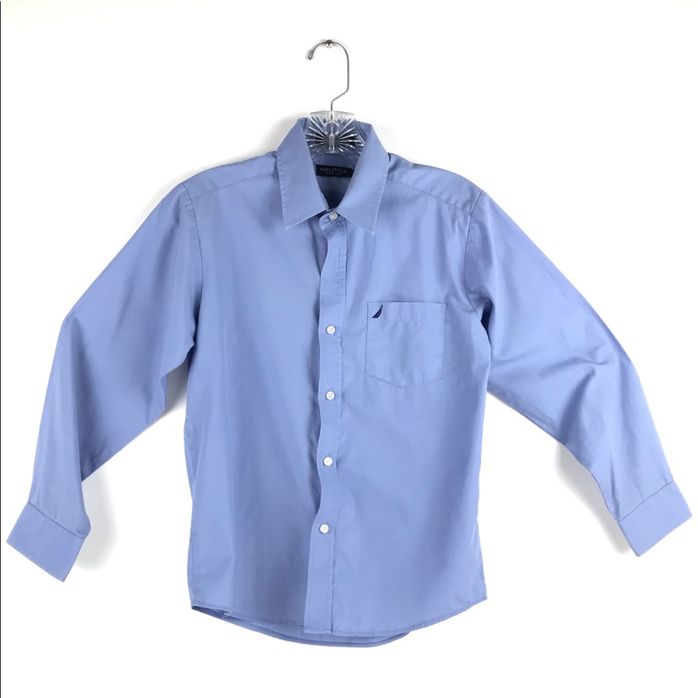 Nautica Light blue/uniform blue long sleeve button up. Size 14.
